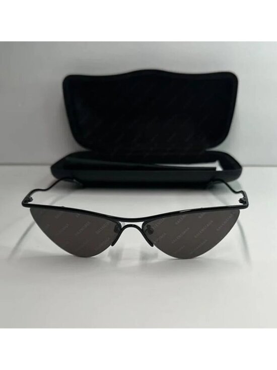 ?- New Authentic Balenciaga BB0093S 001 Curve Cat Sunglasses – Black main image 4